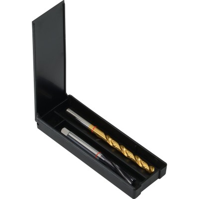 Metrikus (normál) gépi menetfúró CSH FormC 15°HSS-E piros gyűrűs + magfúró TWINBOX