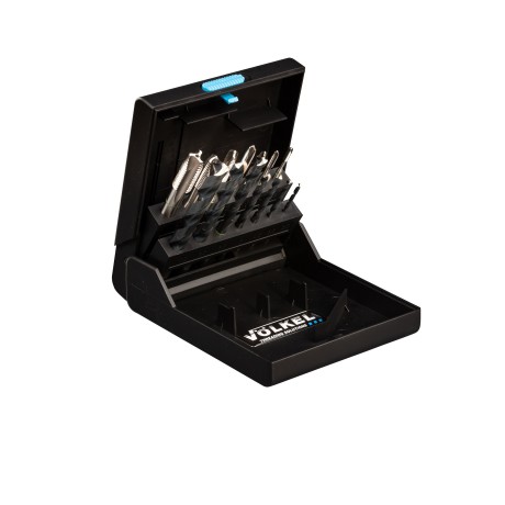 Metrikus Gépi menetfúró klt. M3-M12 HSS-E Zöld gyűrűs 14 részes