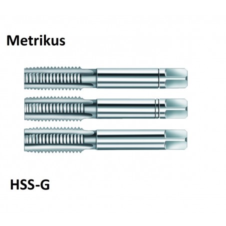 Metrikus (normál) Kézi menetfúró klt. HSS-G