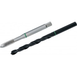 Metrikus (normál) gépi menetfúró CSH HSS-E zöld gyűrűs + magfúró TWINBOX